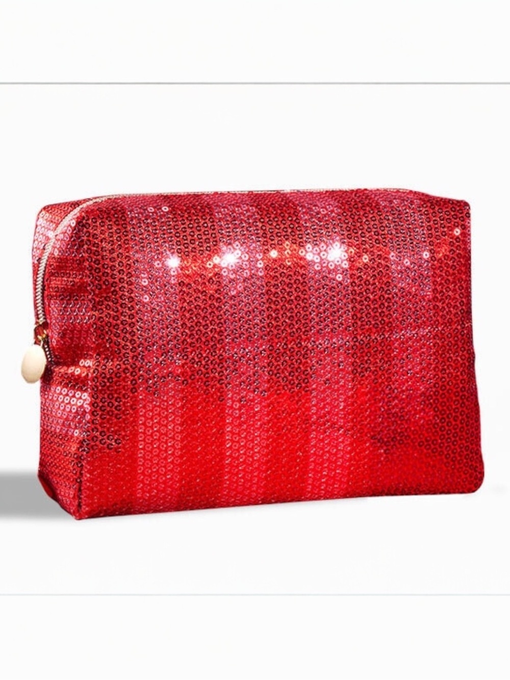 Red Sequin Cosmetic Pouch